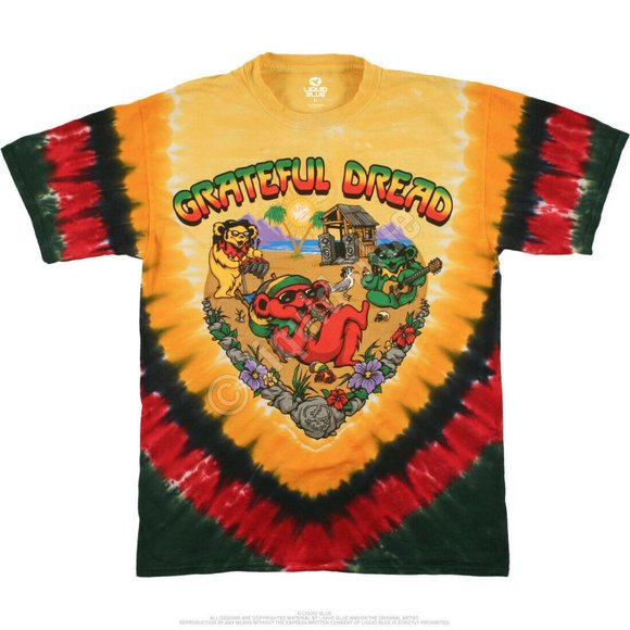 Grateful Dead Positive Vibrations Tie-Dye ~ Liquid Blue ~ 2X-Large ~ Brand New! - Picture 1 of 3